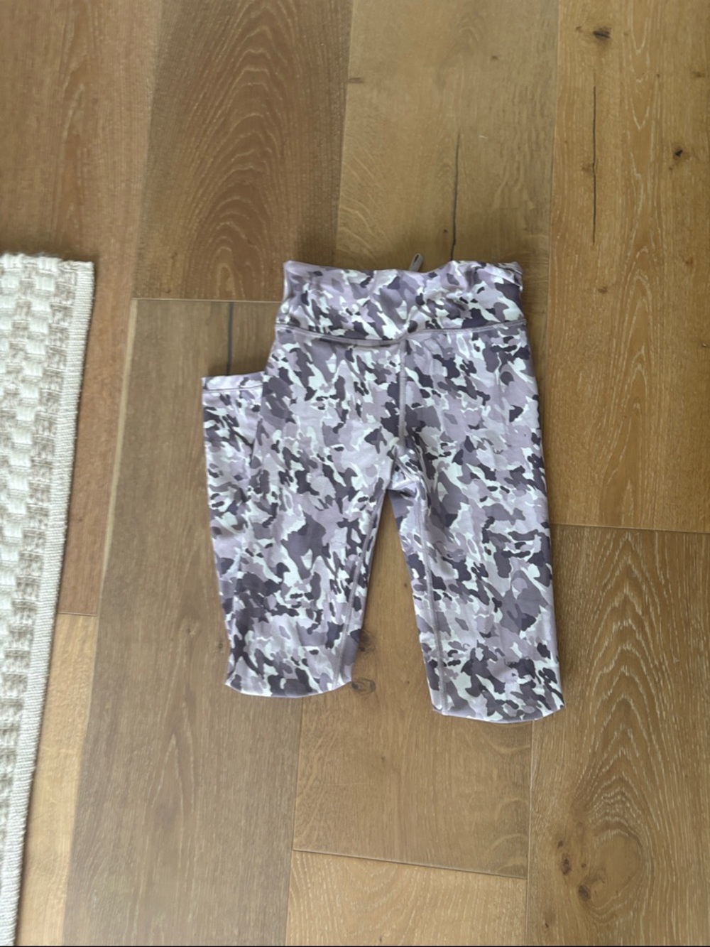 Girls' Lavender Camo Leggings - Stretch Active Wear